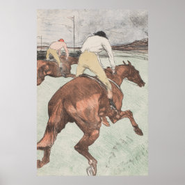 Vintage Horse Race Sketch Art Drawing Poster