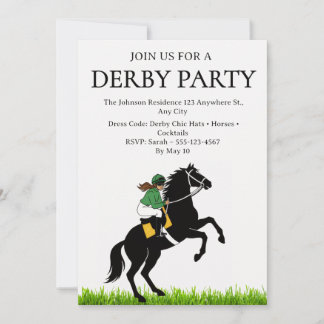 Vintage Horse Racing Derby Party Invitation 2026 Einladung