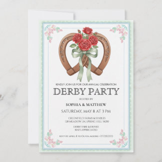 Vintage Horse Racing Derby Party Invitation 2026 Einladung