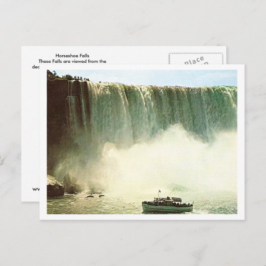 Vintage Horseshoe Falls Postkarte (Vorne/Hinten)