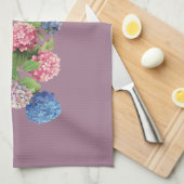 Vintage Hortensien-Blumenmuster Geschirrtuch (Viertel Falte)