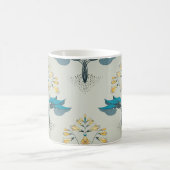 Vintage-Hosta, modernes Blumenmuster. Kaffeetasse (Mittel)