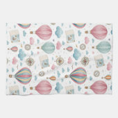 Vintage Hot Air Balloon Pattern (1) Geschirrtuch (Horizontal)