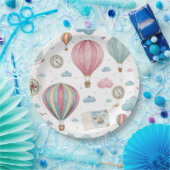 Vintage Hot Air Balloon Pattern (1) Pappteller (Party)