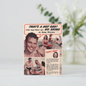 Vintage Hot Dog Ad Postcard Postkarte (Stehend Vorderseite)