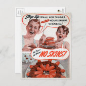 Vintage Hot Dog Ad Postcard Postkarte (Vorne/Hinten)