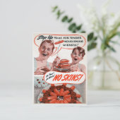 Vintage Hot Dog Ad Postcard Postkarte (Stehend Vorderseite)