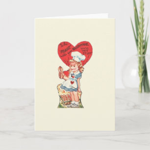 Vintage-Hot-Dog-Valentinstag Feiertagskarte