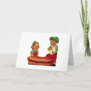 Vintage-Hot-Dog-Valentinstagskarte Feiertagskarte