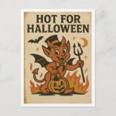 Vintage Hot for Halloween Postkarte (Vorderseite)