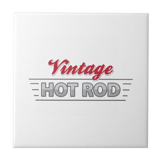 Vintage-Hot Rod Fliese (Vorderseite)