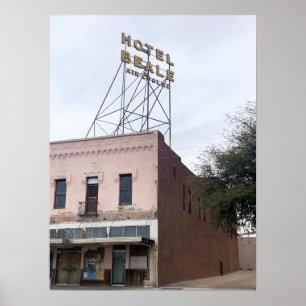 Vintage Hotel Beale Kingman Route66 Arizona Foto Poster