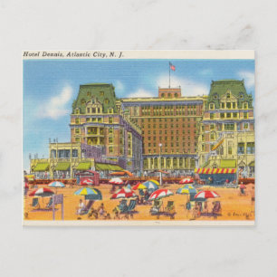 Vintage, Hotel in Atlantic City, New Jersey Postkarte