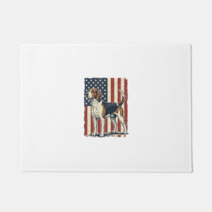 Vintage Hound Dog Patriotic Flag Vector-Shirt-Desi Fußmatte