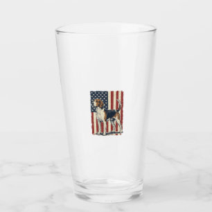 Vintage Hound Dog Patriotic Flag Vector-Shirt-Desi Glas