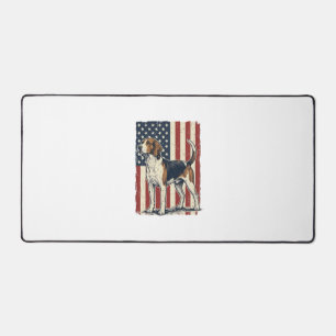 Vintage Hound Dog Patriotic Flag Vector-Shirt-Desi Schreibtischunterlage