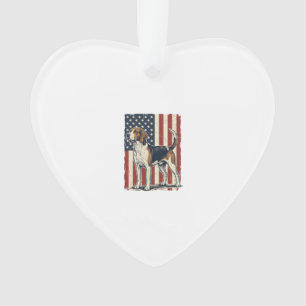Vintage Hound Dog Patriotische Flagge Vektor-Shirt Ornament