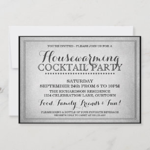 Vintage Housewarming Cocktail Party Einladung