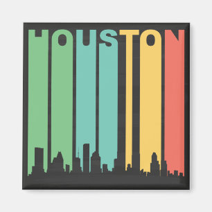 Vintage-Houston-Stadtansicht Magnet