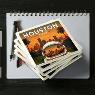 Vintage Houston Texas Magnet
