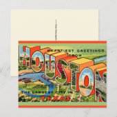 Vintage Houston Texas Postkarte (Vorne/Hinten)