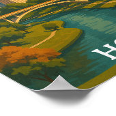 Vintage Houston Texas Skyline Poster (Ecke)