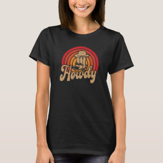 Vintage Howdy Rodeo Western Land Südliche Cowgi T-Shirt