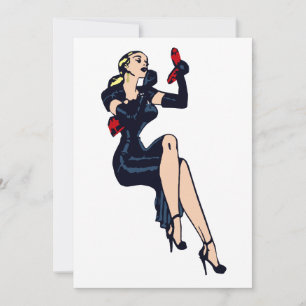 Vintage hübsche blonde Retro-Glamour-Girl Pinup