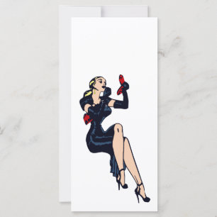 Vintage hübsche blonde Retro-Glamour-Girl Pinup