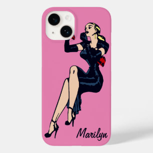 Vintage hübsche blonde Retro-Glamour-Girl Pinup Case-Mate iPhone Hülle