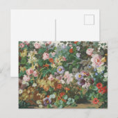 Vintage hübsche Blume Blumenbemalung Postkarte (Vorne/Hinten)