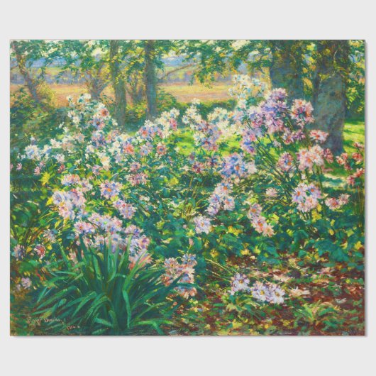 Vintage hübsche Blume Windblumenillustrierung Geschenkpapier (Flach)