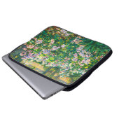 Vintage hübsche Blume Windblumenillustrierung Laptopschutzhülle (Vorne Knopf)