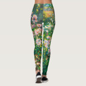 Vintage hübsche Blume Windblumenillustrierung Leggings (Rückseite)