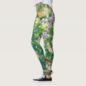 Vintage hübsche Blume Windblumenillustrierung Leggings (Links)