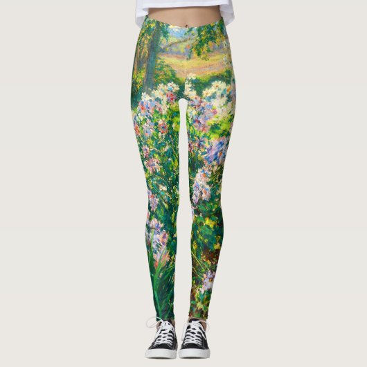 Vintage hübsche Blume Windblumenillustrierung Leggings (Vorderseite)