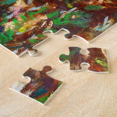 Vintage hübsche Blume Windblumenillustrierung Puzzle (Seite)