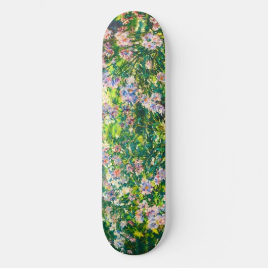 Vintage hübsche Blume Windblumenillustrierung Skateboard (Vorderseite)