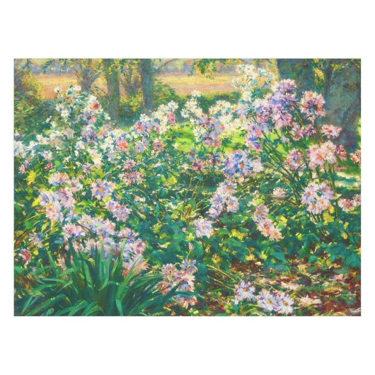 Vintage hübsche Blume Windblumenillustrierung Tischdecke (Vorderseite (Horizontal))