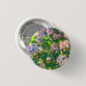 Vintage hübsche Blumen Windblumen Illustration Button (Vorne & Hinten)