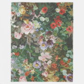 Vintage hübsche bunte Blumen Blumenmalerei Fleecedecke (Vorderseite)