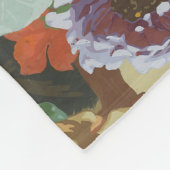 Vintage hübsche bunte Blumen Blumenmalerei Fleecedecke (Ecke)