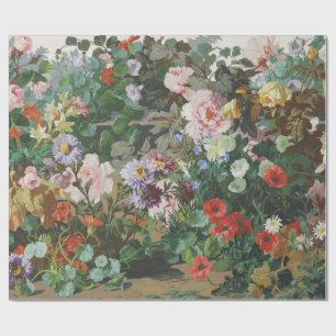 Vintage hübsche bunte Blumen Blumenmalerei Geschenkpapier