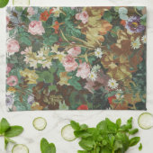 Vintage hübsche bunte Blumen Blumenmalerei Geschirrtuch (Gefaltet)
