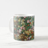 Vintage hübsche bunte Blumen Blumenmalerei Kaffeetasse (Vorderseite Links)