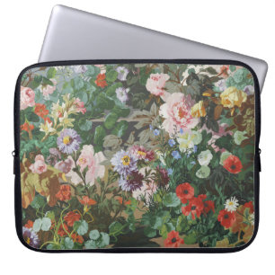 Vintage-hübsche bunte Blumen Blumenmalerei Laptopschutzhülle
