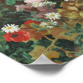Vintage hübsche bunte Blumen Blumenmalerei Poster (Ecke)