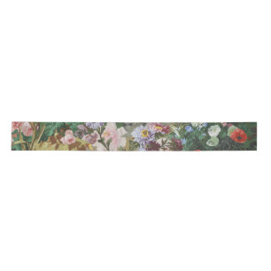 Vintage hübsche bunte Blumen Blumenmalerei Satinband
