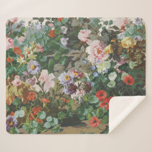 Vintage hübsche bunte Blumen Blumenmalerei Sherpadecke
