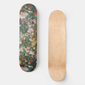 Vintage hübsche bunte Blumen Blumenmalerei Skateboard (Vorderseite)